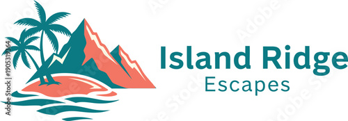 Minimalist calm vector illustration for Island Ridge Escapes brand identity  vector illustration 
