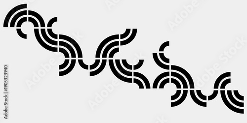 Bild auf Leinwand Abstract poster, pattern, ornament, composition of quarters of circles