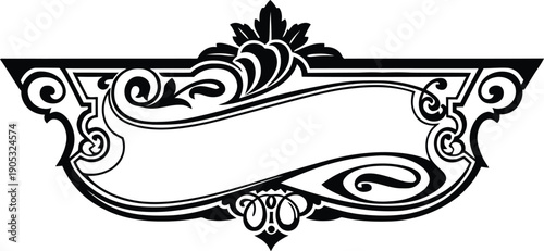 Vintage ornamental frame with elegant floral filigree and fleur de lis scrollwork vector element for invitation wedding certificate and luxury border.