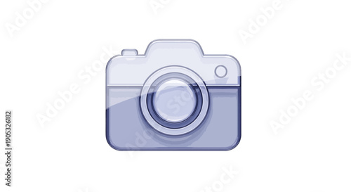 Camera icon, photography symbol in blue tone