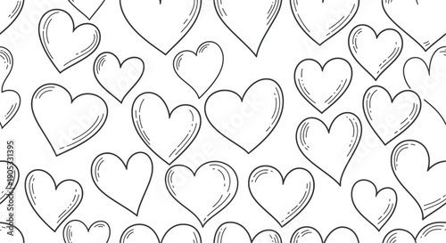 Seamless red and pink heart floral pattern vector illustration for Valentine love and romantic holiday design