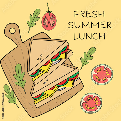 Fresh gourmet sandwiches for a delightful summer lunch