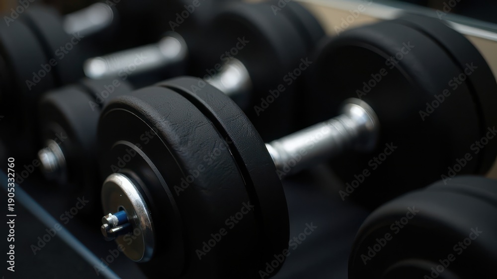 Fototapeta premium dumbbell on a black background