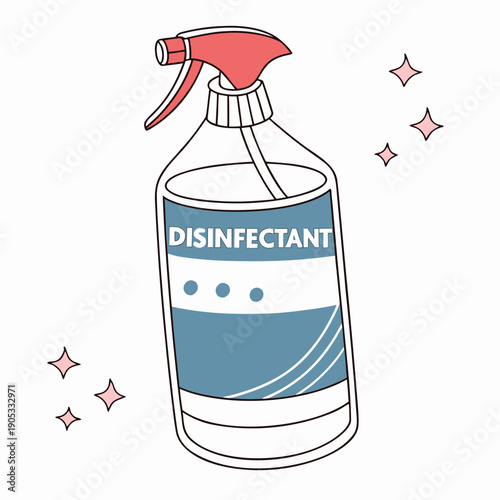 Disinfectant Liquid Bottle for Stock Style