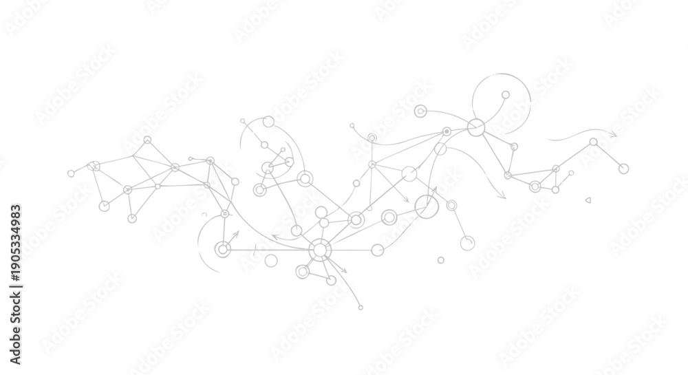 Fototapeta premium Molecular structure diagram, chemical bonds illustration, science or biology infographic element, educational or presentation material, vector