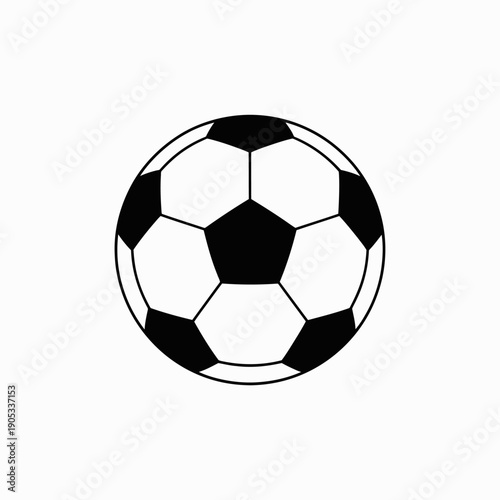 Soccer ball - Black and white design: A classic soccer ball, with a traditional black and white design