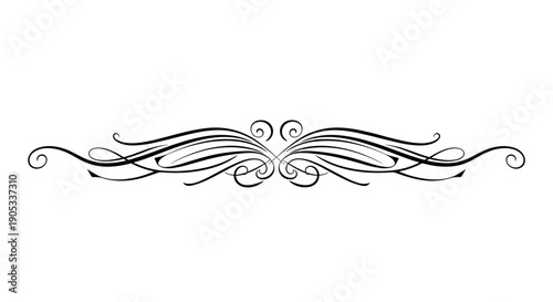 Elegant Swirls Decorative Element Vintage Flourish Design.
