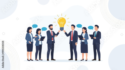 Business Team Collaboration Idea Generation and Innovation