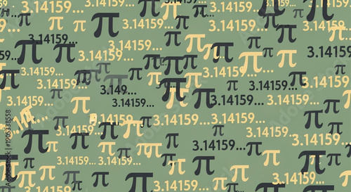 Visual Representation of Pi The Infinite Mathematical Constant in a Seamless Pattern