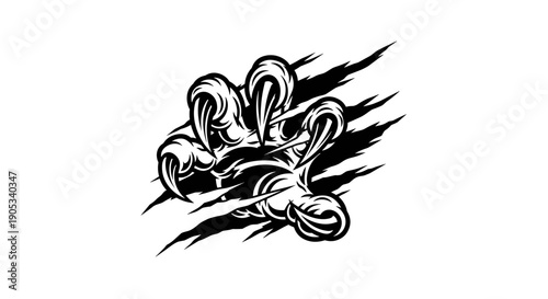 Fierce Claw Ripping Through Surface.