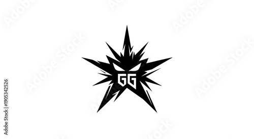 Gaming logo with star and eyes.