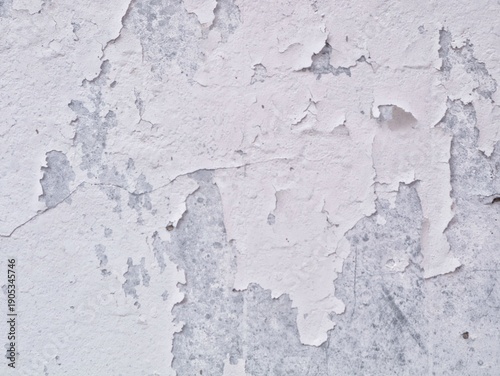 Fotografi Peeling white paint texture on old concrete wall