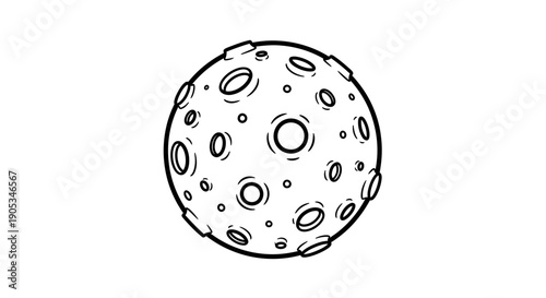 Vector illustration of a white golf ball sphere isolated on a black and white background featuring a 3D macro round object with shadow for sport game competition