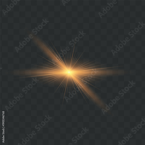 Vector Transparent Ray Shine Sparkle Flare Lens Burst
