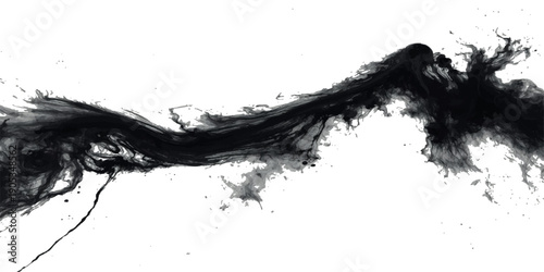 Abstract Black Ink Stroke: Captivating the dynamic fluidity of ink strokes, evoking a sense of artistic expression and creative energy.