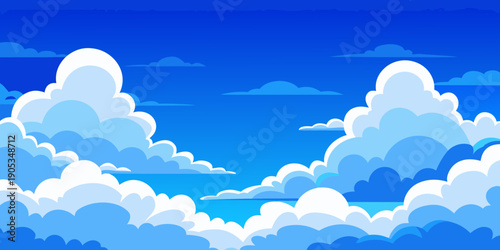 Beautiful blue sky with white clouds background wallpaper high resolution image stock photo
