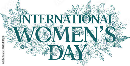 International women's day celebration logo