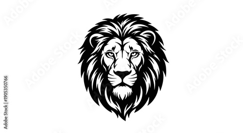 Majestic Lion Head Emblem with Detailed Mane.