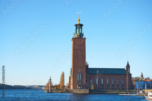 Bilde på lerret Outside of Stockholm city hall