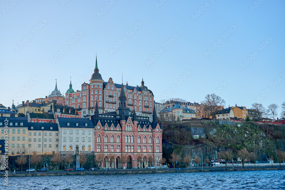 Obraz premium Mariahissen and Montelius Vägen in Stockholm