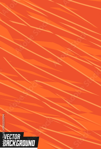 Abstract zig-zag pattern background design for a sports jersey men's uniform jersey orange color
