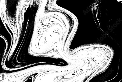 Abstract Black and White Fluid Marble Texture with Dynamic Ink Swirls, Liquid Paint Flow, Organic Wave Patterns and High Contrast Monochrome Background for Modern Art, Design, Branding and Creative.