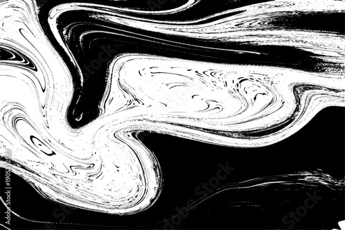Abstract Black and White Fluid Marble Texture with Dynamic Ink Swirls, Liquid Paint Flow, Organic Wave Patterns and High Contrast Monochrome Background for Modern Art, Design, Branding and Creative.