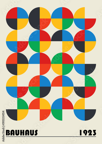 Bauhaus Style Geometric Abstract Colorful Poster Design Free Download Bauhaus Style Geometric Abstract Colorful Poster Design - GFXLoad
