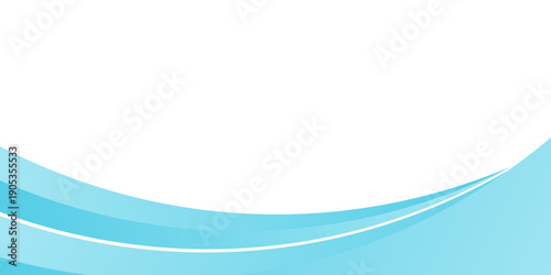 Smooth light blue wave background with modern curves and white space, suitable for clean and professional layouts. with a modern concept style
