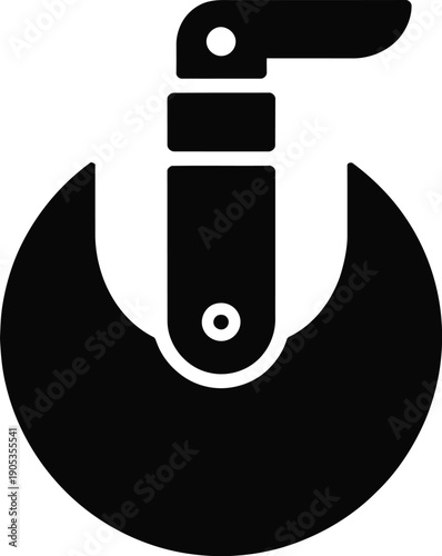 Crane Hook Lifting Mechanism Simple Vector Icon