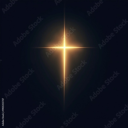 Minimalist golden cross