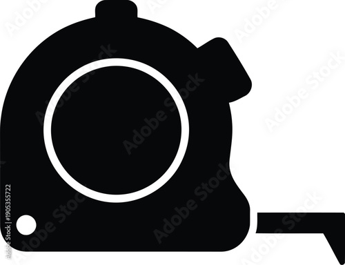 Measuring Tape Vector Icon, Construction Tool for Measurement, DIY and Renovation
