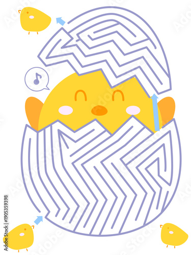 たまごから孵ったひよこの迷路