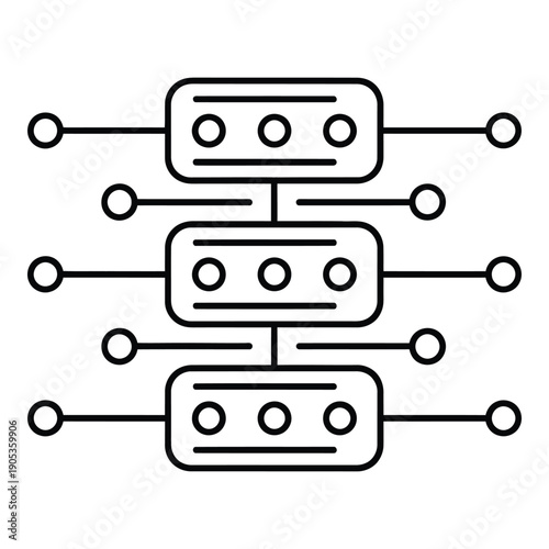 Abstract network diagram with connected nodes, indicating data connection, technology, or system architecture.