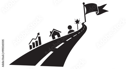 Business graphs and charts icons. Business statistics and analytics, charts diagrams, money, down or up arrow. graph growth silhouette icon set
