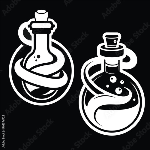 logo design vector cartoon icon illustration character minimalist poison