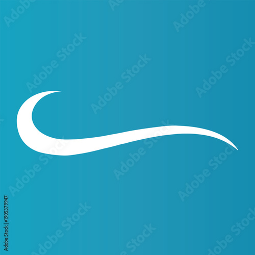 Premium White Swoosh Curve
