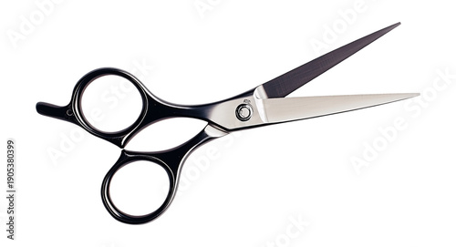 Konstfotografi Metal scissors silver sharp blades isolated on a transparent background