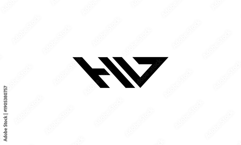 Obraz premium HW initial letter logo or HW monogram