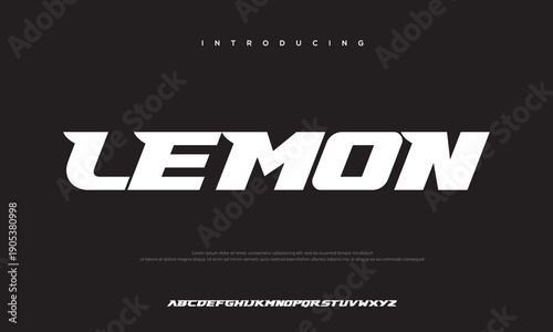 Modern Lemon Font Design: A striking visual composition, presenting the word LEMON in a bold, contemporary font style, perfectly tailored for digital content.
