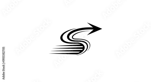 Stylized S letter with arrow indicating forward motion.