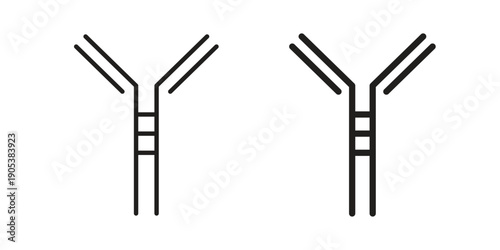 Antibody icons in simple black style symbol sign for apps and website
