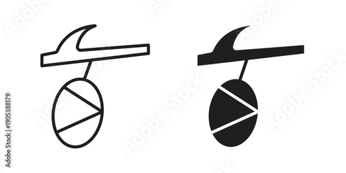 Cocoon icons in simple black style symbol sign for apps and website