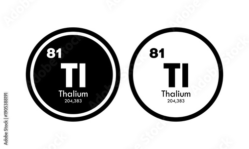Thalium icon set. vector template illustration  for web design