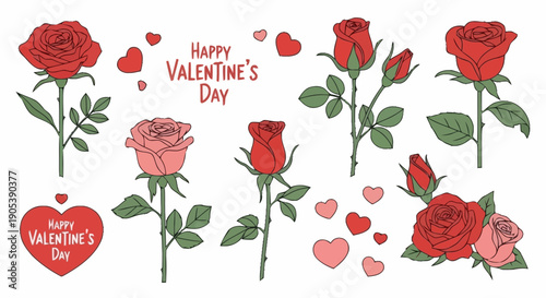 Valentine s Day floral arrangement featuring red and pink roses with decorative hearts perfect for romantic celebrations and occasion gifts