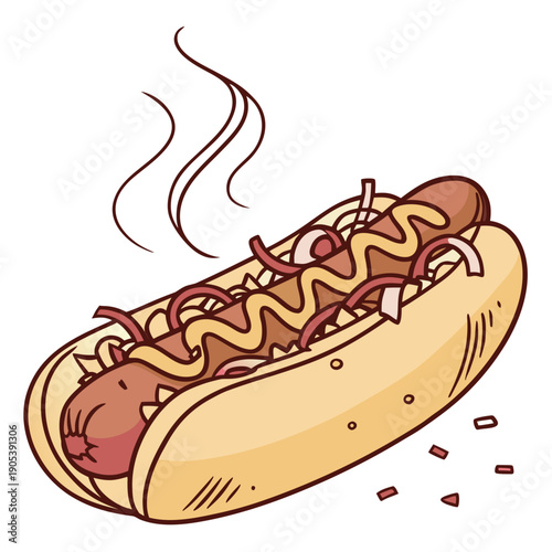 hot dog vector illustration