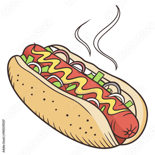 hot dog illustration