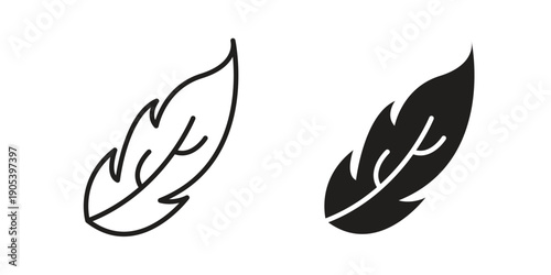 Light weight icons in simple black style symbol sign for apps and website