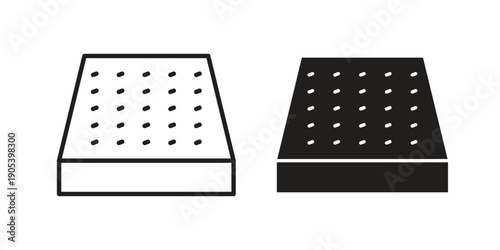 Mattress icons in simple black style symbol sign for apps and website