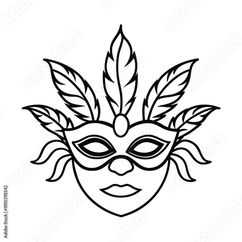 feathers carnival mask 